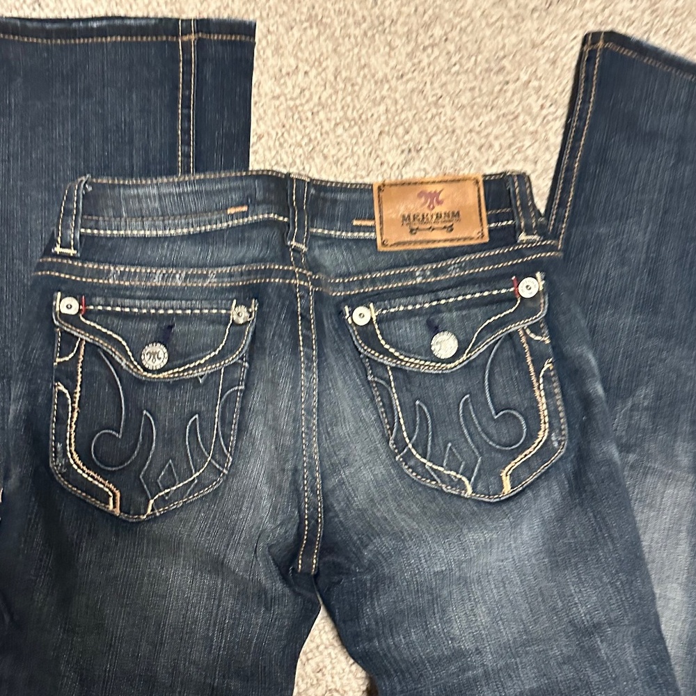 Mek Denim 2-Pair Bootcut Jeans Bundle – Dark Wash - Picture 4 of 6